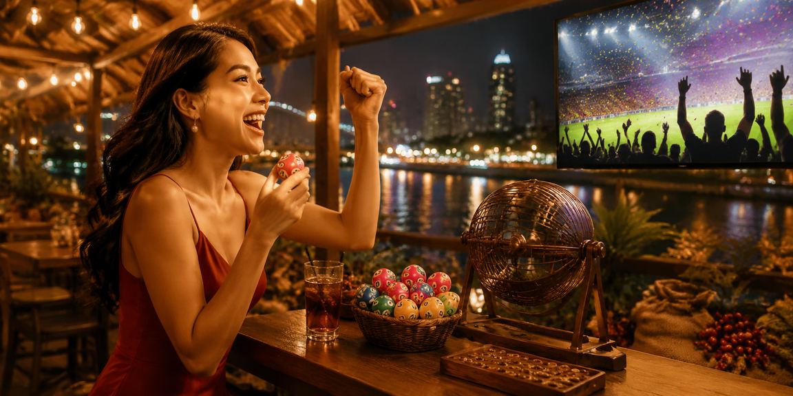 Người dùng tại Hồ Chí Minh ngồi quán cà phê xem kết quả cược và xổ số trên điện thoại